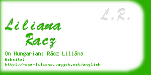liliana racz business card