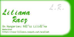 liliana racz business card